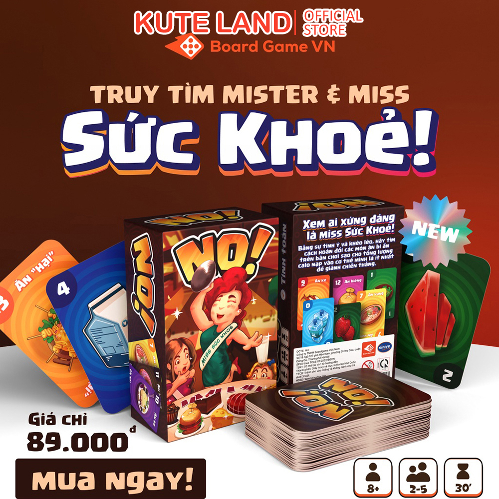 No! Truy tìm Mr & Ms Sức Khoẻ | Board Game thẻ bài, card game, party game