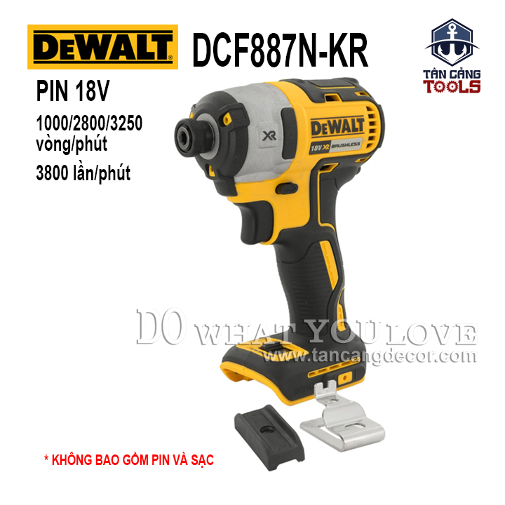 Máy Vặn Vít Dùng Pin DeWalt 18V DCF887N-KR