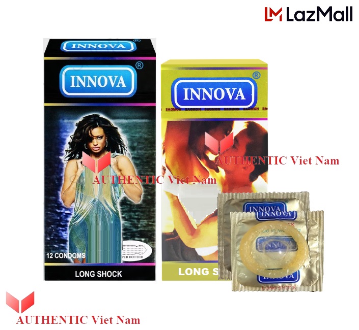 Bộ Bao cao su Innova đen 12 bao + Bao cao su Innova vàng 12 bao - Hỗ trợ kéo dài thời gian quan hệ