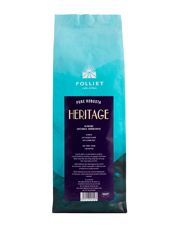 Cà Phê Bột Rang Xay Heritage Folliet 1KG