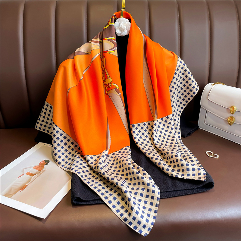 Khăn lụa vuông 90*90, khăn Bandana, Turban họa tiết dùng làm yếm, quàng cổ...