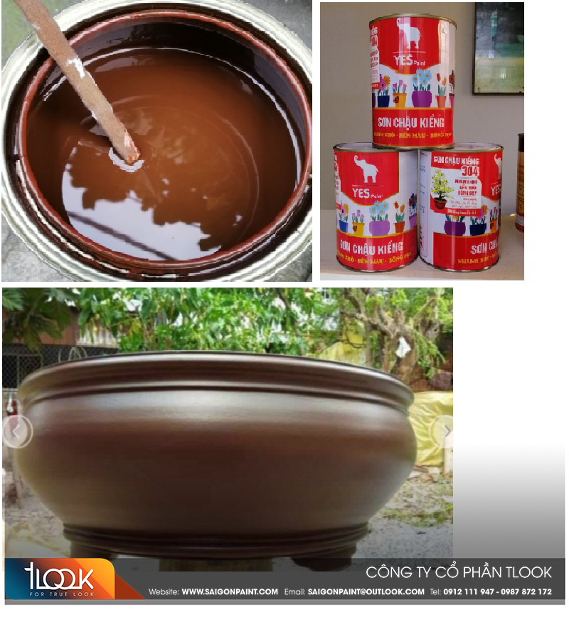 SƠN CHẬU KIỂNG 1K YES MÀU NÂU SOCOLA LON 400GRAM