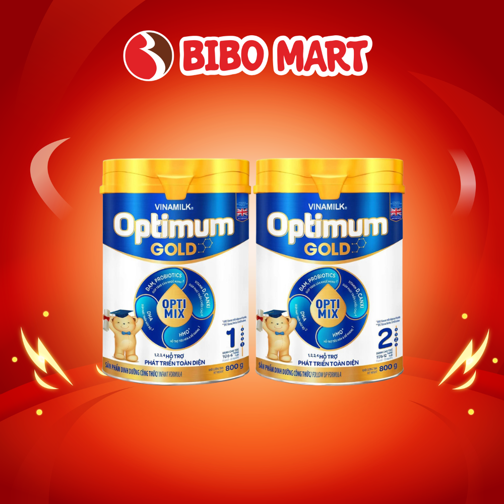Sữa Vinamilk Optimum Gold Số 1 Số 2 Lon 800g Cho Bé Từ 0 - 12 Tháng - Bibo Mart