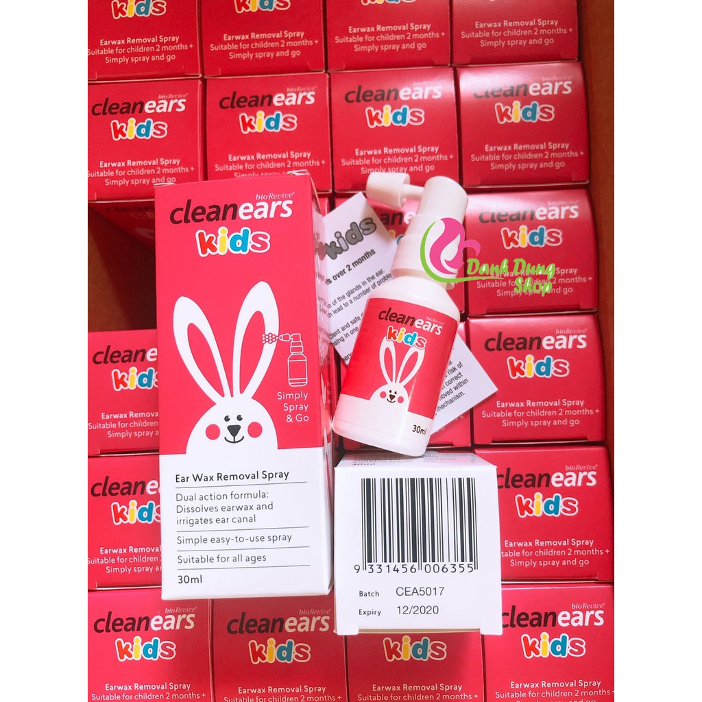 Xịt tan ráy tai cleanears kids 30ml - chuẩn úc