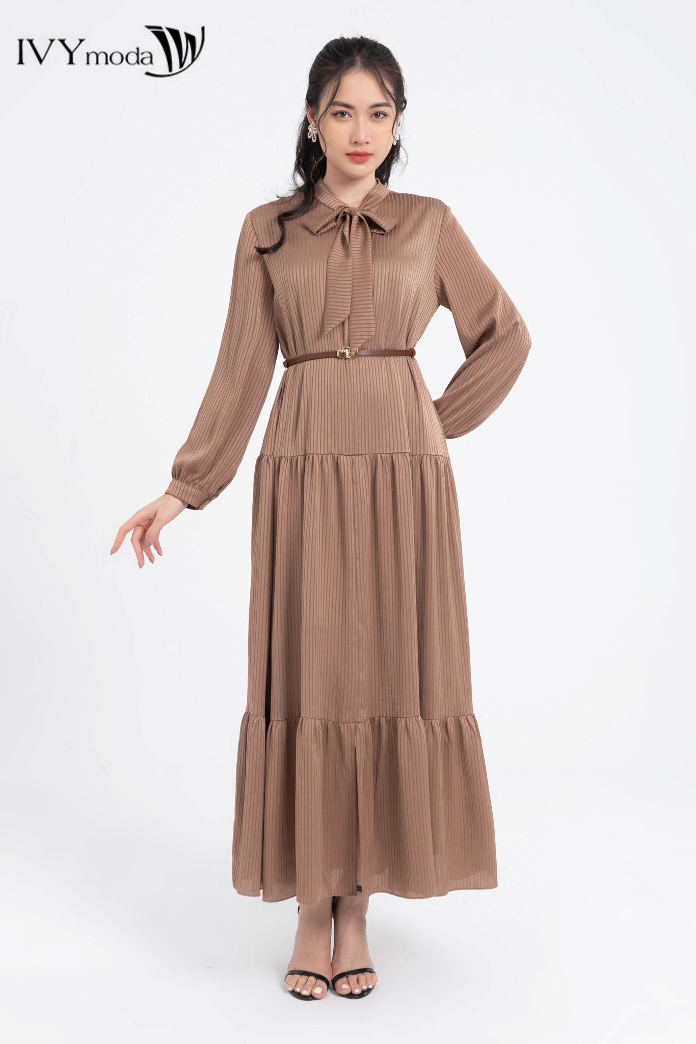 Đầm maxi lụa nữ (SẢN PHẨM KHÔNG KÈM ĐAI ) IVY moda MS 48M7996