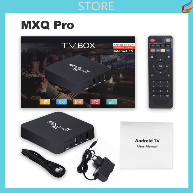 Android TV Box MXQ 4K Plus+ Youtube Miễn Phí+Bản 2023 Ram 16G+256GB Android 11 Wifi 5G Tiếng Việt Cài Sẵn 100 Kênh