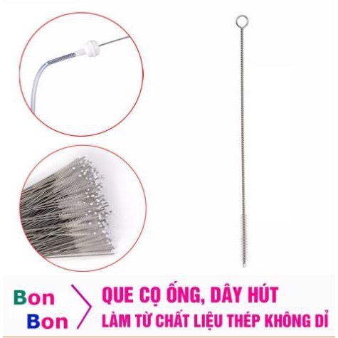 Que cọ rửa ống hút bón sữa dây hút mũi dài 17cm / Dụng cụ cọ rửa núm ti,ống hút