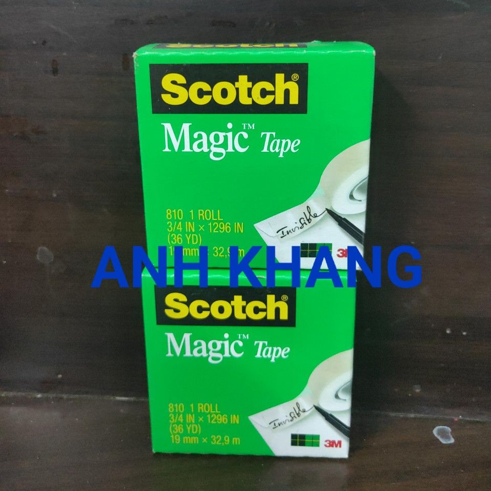 [HCM]Keo dán 3M Scotch Magic Tape 810 Băng keo Scotch Magic Tape 810 có chất lượng vượt trội hơn các băng keo khác Băng keo có độ dính siêu tốt Viết đươc lên bề mặt keo  Xé đươc bằng tay dán trong suốt