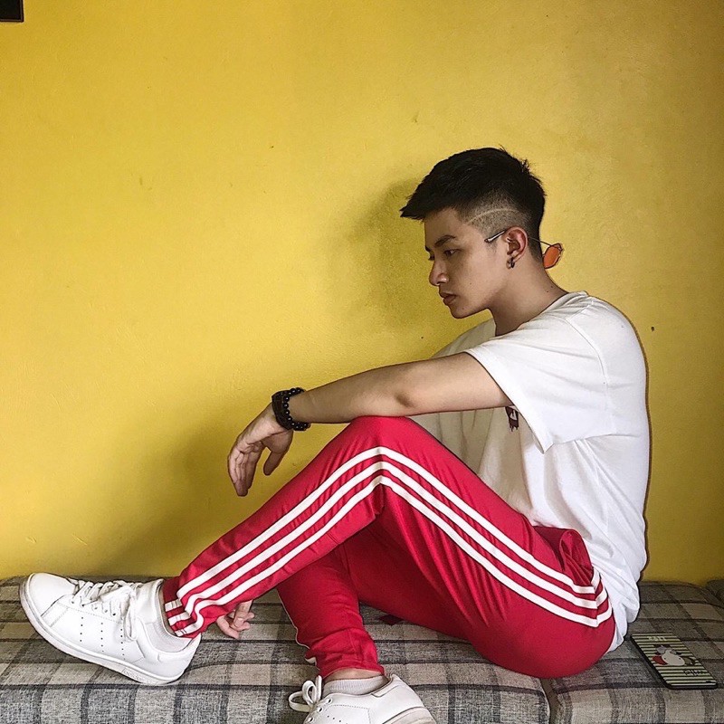 quần 3 sọc nhiều màu - quẩn đỏ 3 sọc quần đen 3 sọc baggy pants line pants jogger pant - quần đen 3 sọc đỏ quần 3 sọc vàng trắng đỏ trắng chất liệu nỉ thun cotton 100%