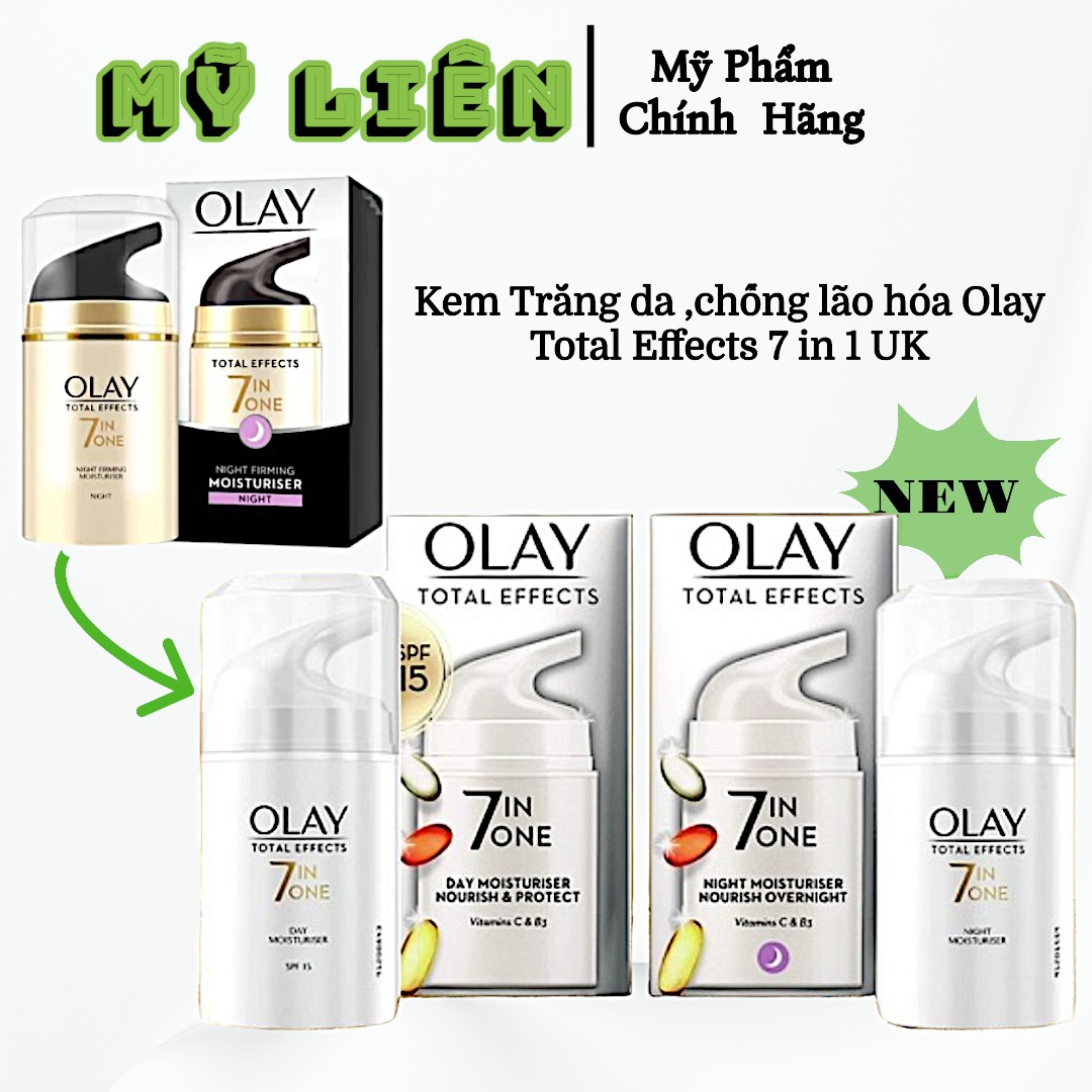 Kem dưỡng sáng da chống lão hóa olay total effect 7 in 1 – bản uk 50ml