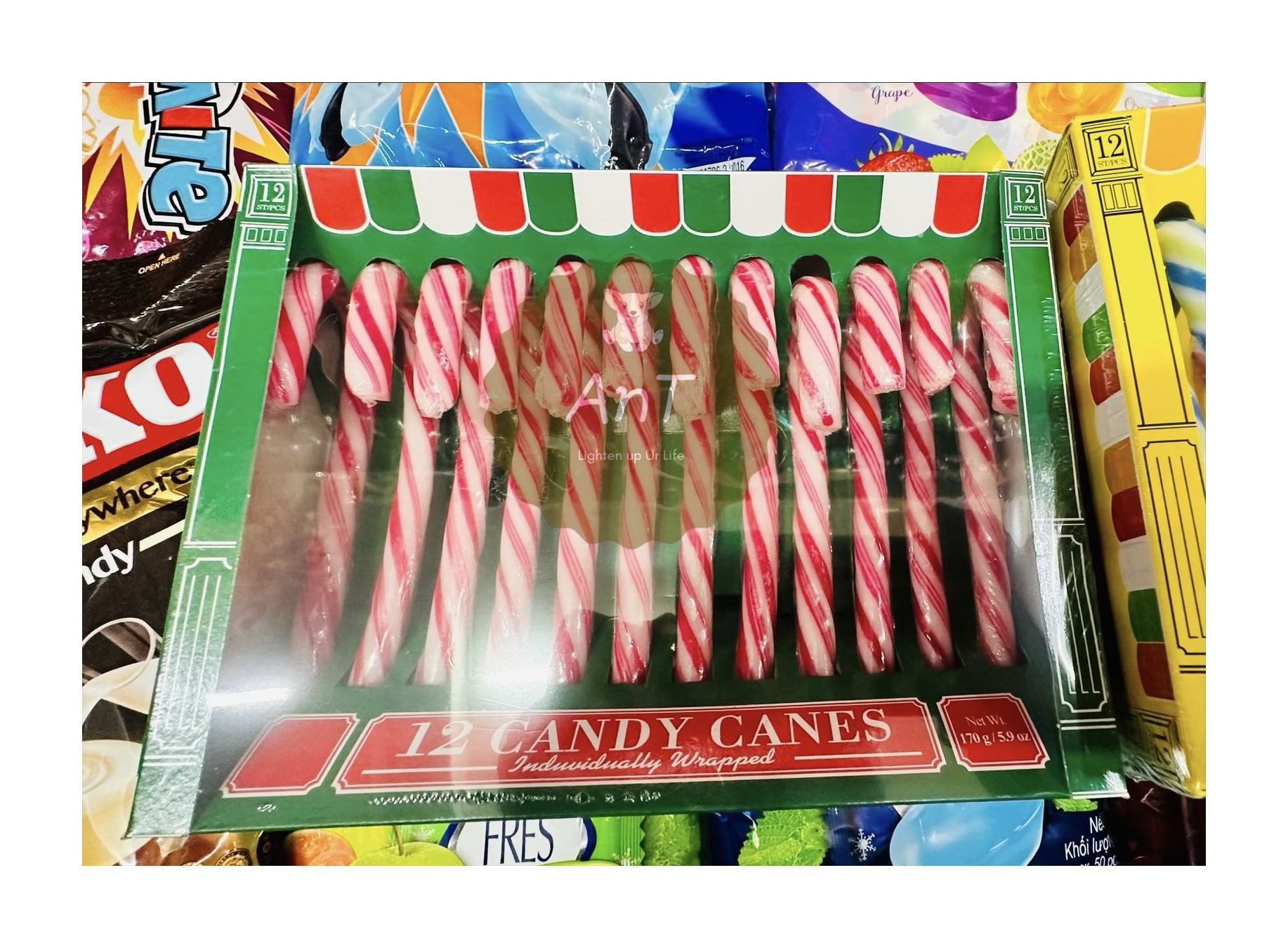 Kẹo gậy giáng sinh Candy Cane Mỹ size thường