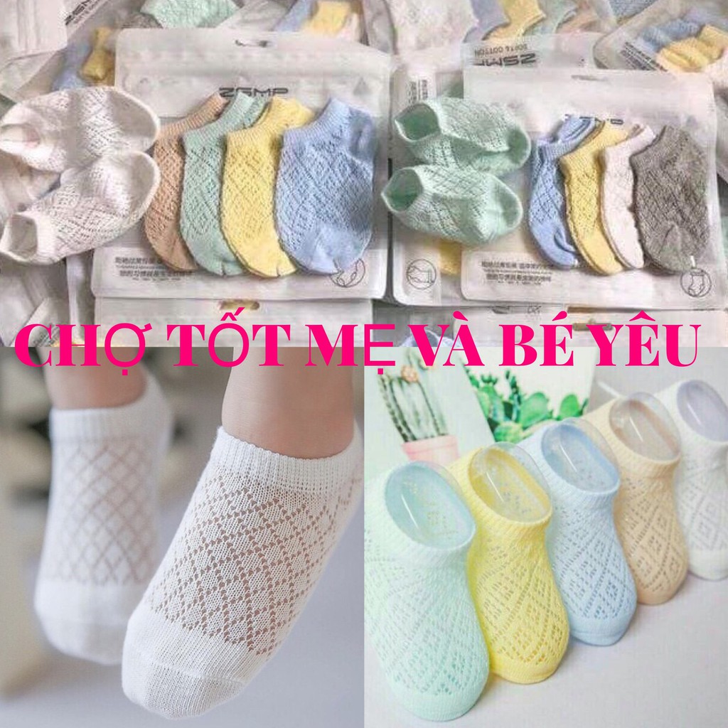 Set 5 đôi vớ lưới cho bé thông thoáng ngày hè
