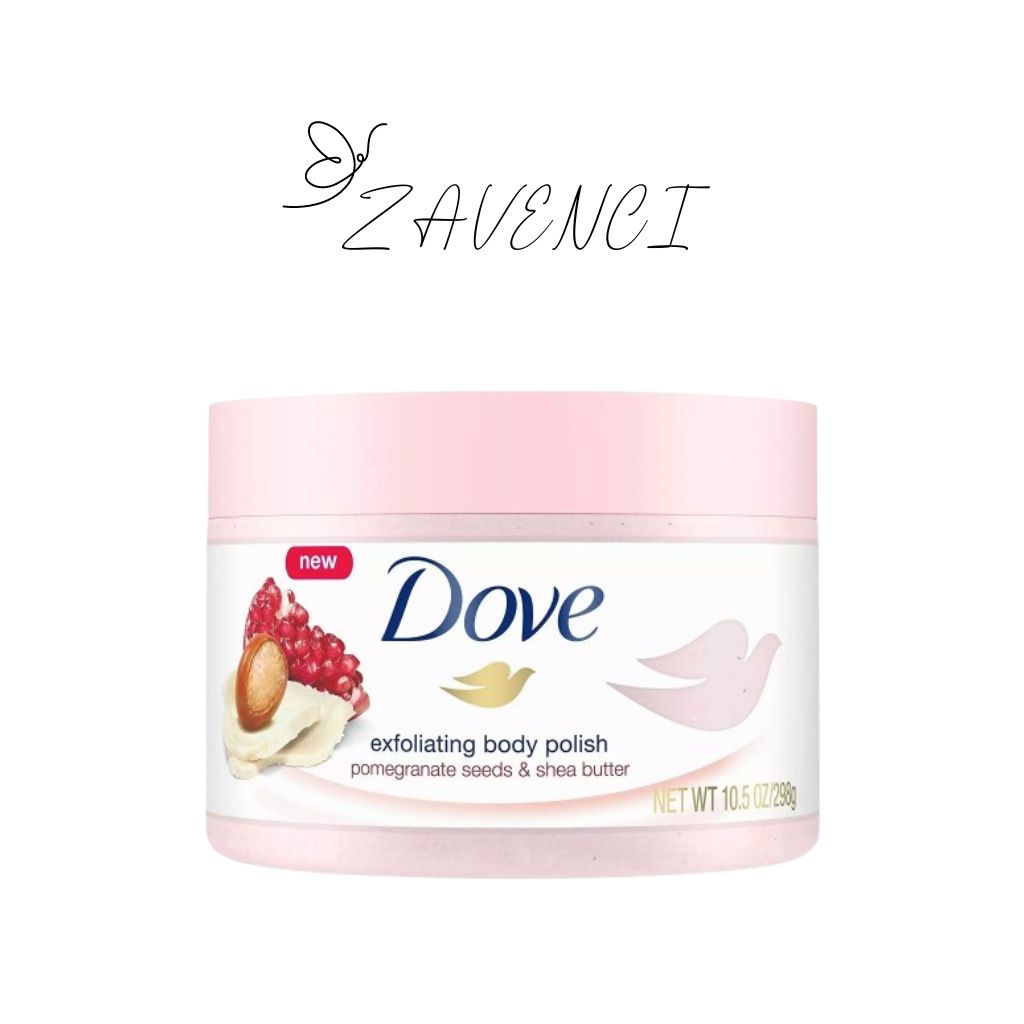 Tẩy da chết toàn thân Dove - Tẩy tế bào chết Zavenci Pomegranate Seeds & Shea Butter