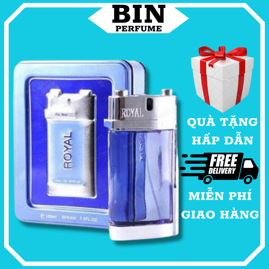 Nước Hoa Nam Royal Hộp Thiếc dung tích 100ml