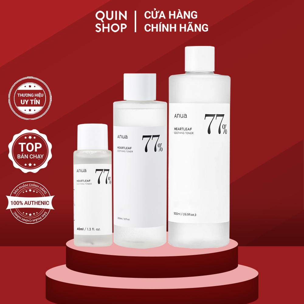 Nước cân bằng diếp cá làm dịu da anua heartleaf 77% soothing toner