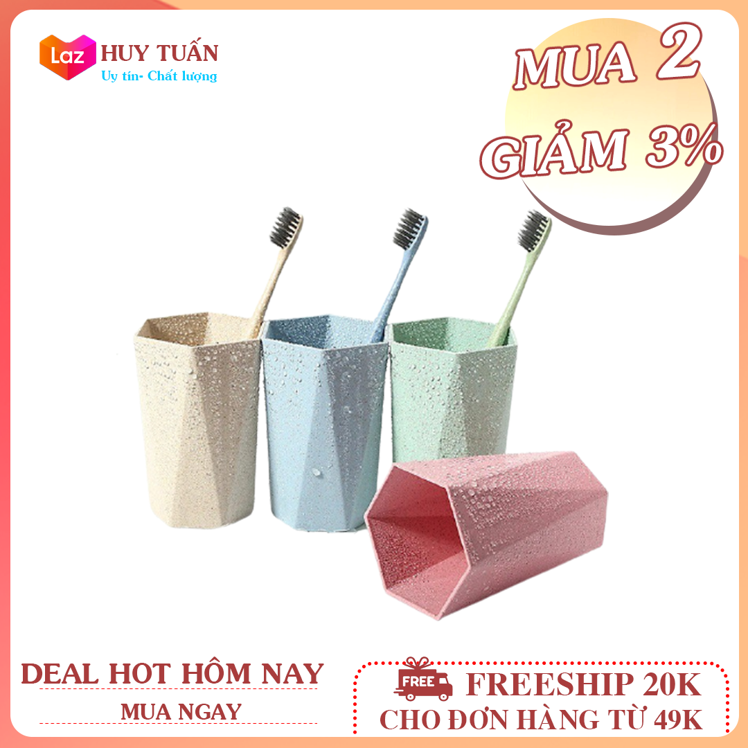 Cốc đánh răng kim cương bằng nhựa lúa mạch Huy Tuấn