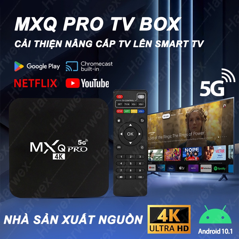 Android TV Box Mxq Pro Ram 8GB 16GB Smart Tivi Box 4K Wifi 5G Android 11