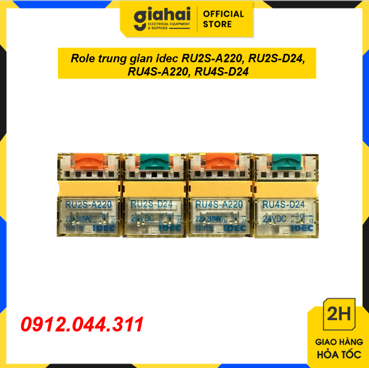 Role trung gian idec ru2s-a220, ru2s-d24, ru4s-a220, ru4s-d24 tbd250