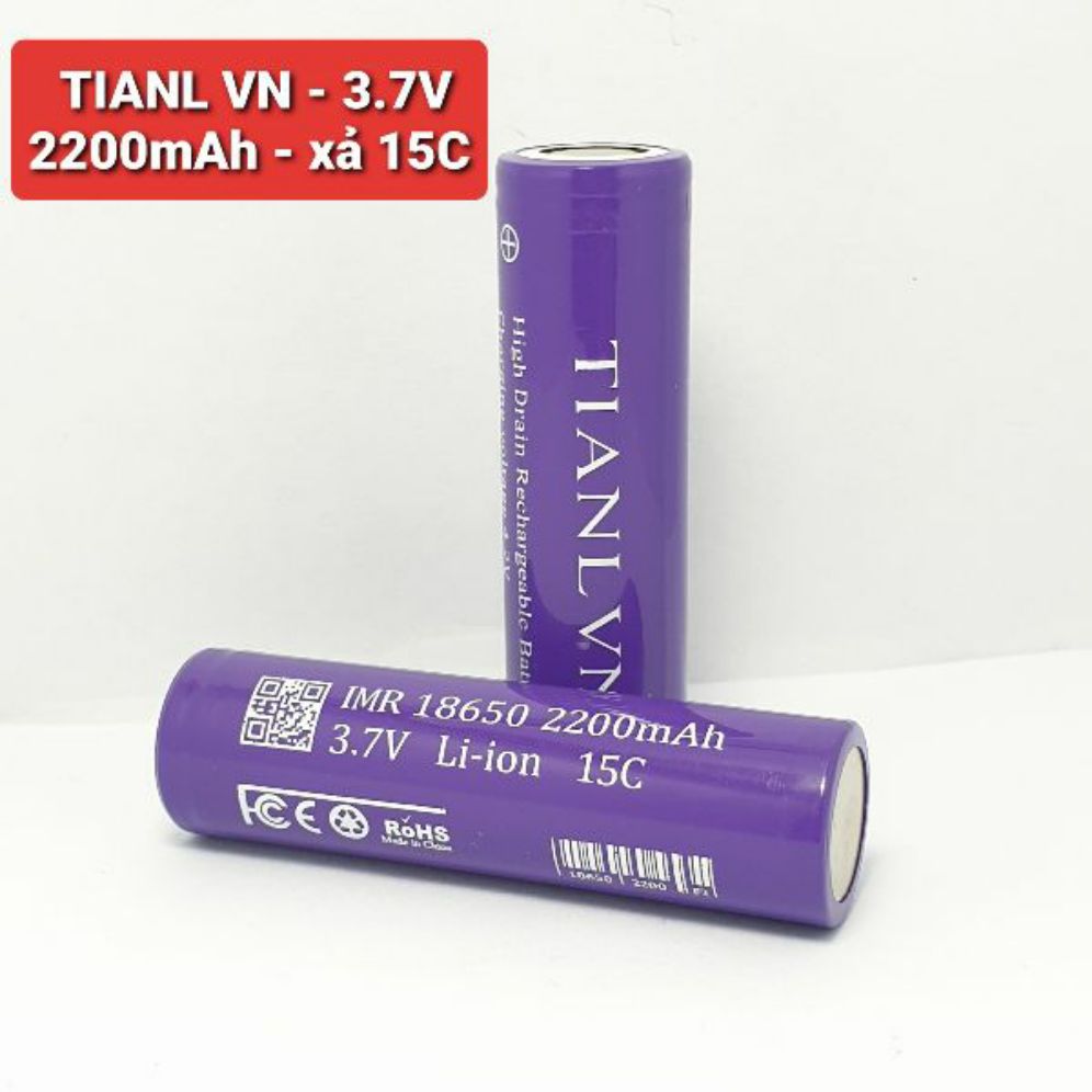 achun - CELL PIN TIANL VN - IMR 18650 - 2200mah XẢ 15C(30A)