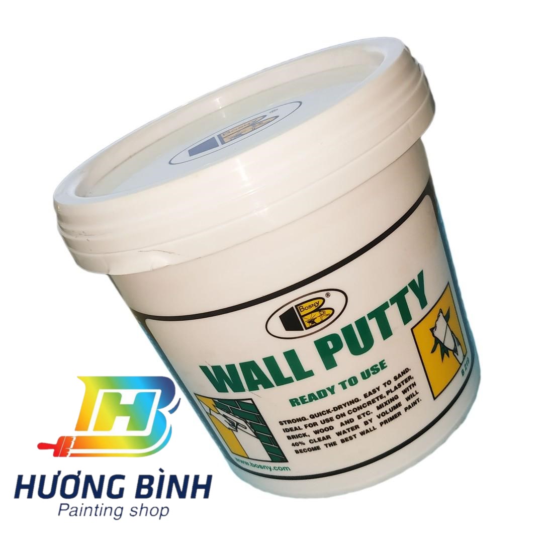 Bột bả trám khe nứt tường, gỗ - Bosny Wall Putty (Hủ 1,5kg)