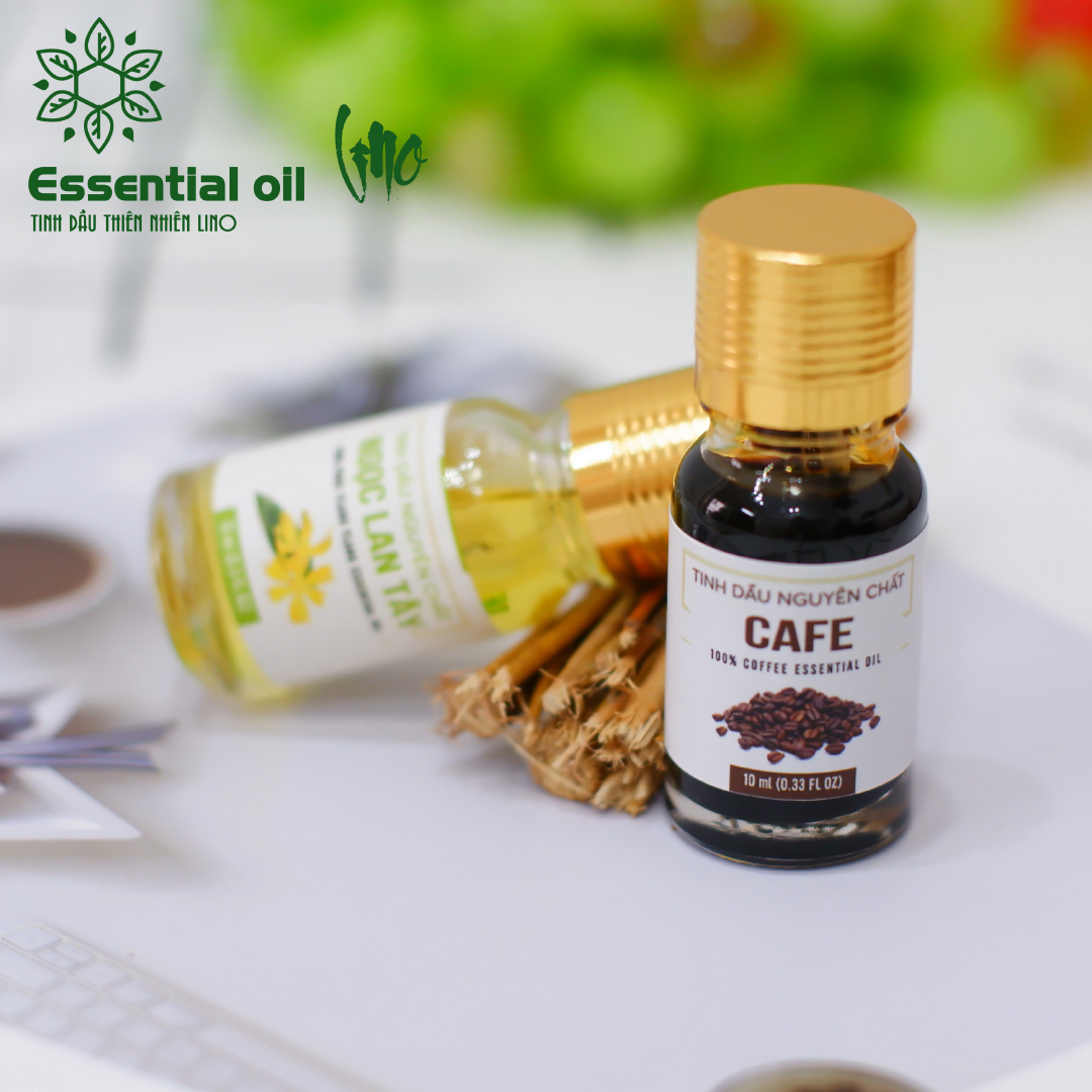 Tinh dầu thơm phòng cafe LINO lọ 10ml, tinh dầu thiên nhiên nguyên chất khử mùi, khử khuẩn cho gia đình, quán cafe, spa