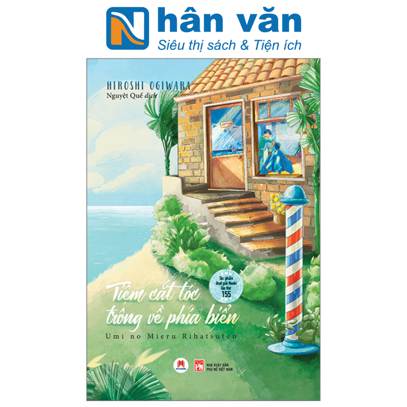 Sách - tiệm cắt tóc trông về phía biển