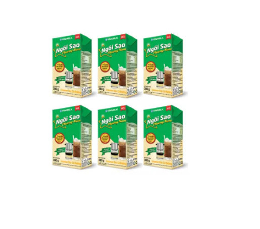 Combo 6 hộp sữa đặc ngôi sao phương nam - hộp giấy xanh lá 380gr mỗi hộp