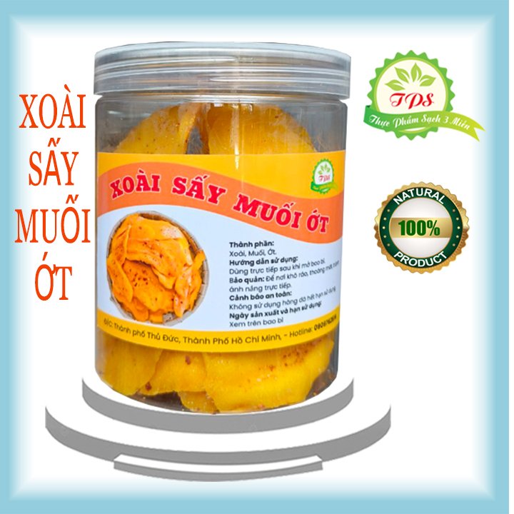 Xoài sấy dẻo vị muối ớt chua cay thơm ngon chất lượng tps
