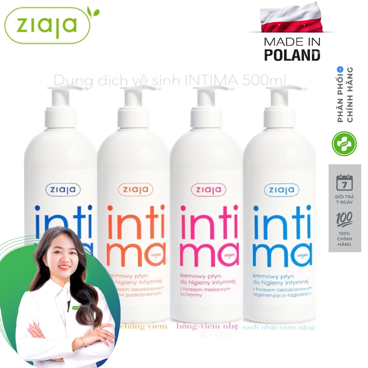 Dung dịch vệ sinh intima ziaja 500ml