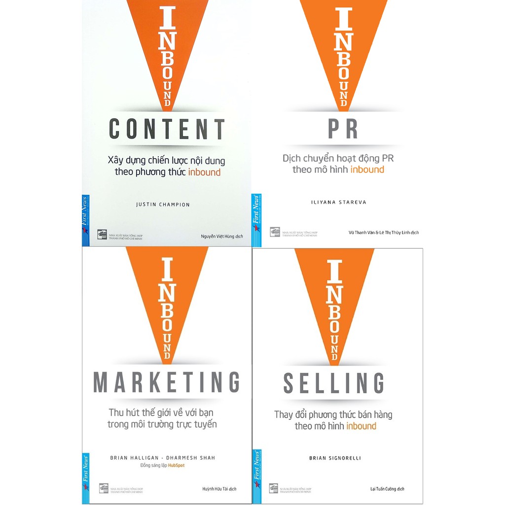 Nguyetlinhbook Sách Xịn - Combo 4 Cuốn Sách Inbound: Marketing + Pr + Content + Selling .