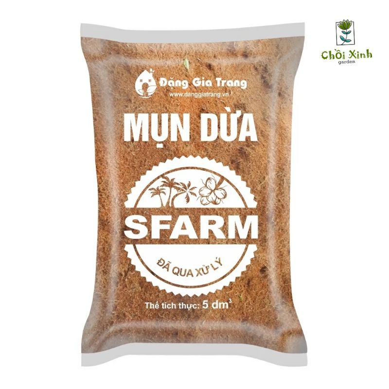 Mụn dừa Sfarm Đã qua xử lý ( túi 5dm3 )