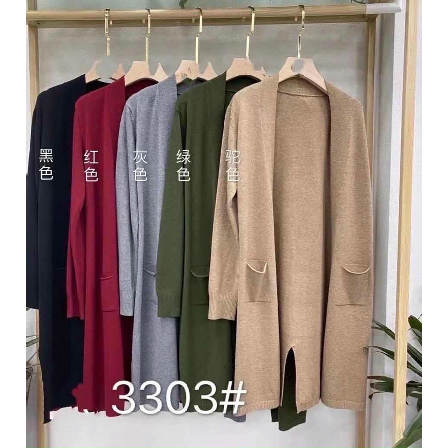 Áo Bầu Len Áo Khoác Len Cardigan Thu Đông Dáng Suông Dài Có Túi 2 Bên HN0294 Mama Store99