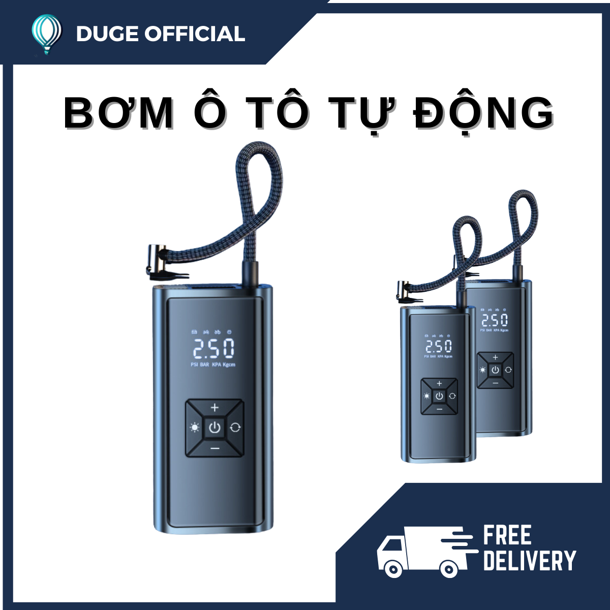 Máy Bơm Lốp Xe Hơi Tự Động, Máy Nén Khí Không Dây, Bơm Khí Di Động Có Màn Hình Kỹ Thuật Số Cho Lốp Xe Hơi