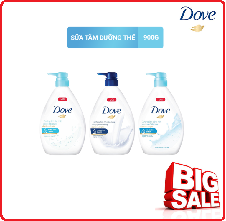 Sữa tắm dưỡng thể dove chai 900g