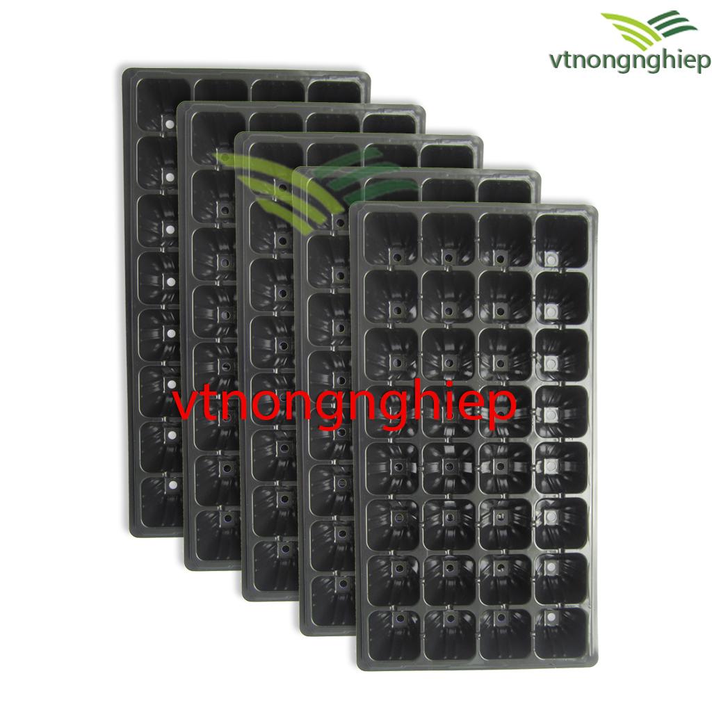 5 khay nhựa ươm hạt giống 32 lỗ, lỗ ươm 6x6cm, sâu 6cm, vỉ ươm hạt giống các loại hạt lớn như bầu bí, dưa hấu.