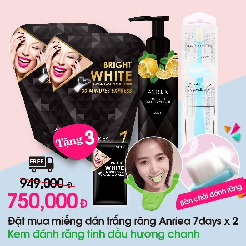 Combo tặng miếng dán lẻ + 1 bàn chải + 1 smile maker