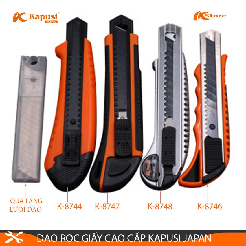 DAO RỌC GIẤY CAO CẤP KAPUSI JAPAN TẶNG KÈM LƯỠI DAO