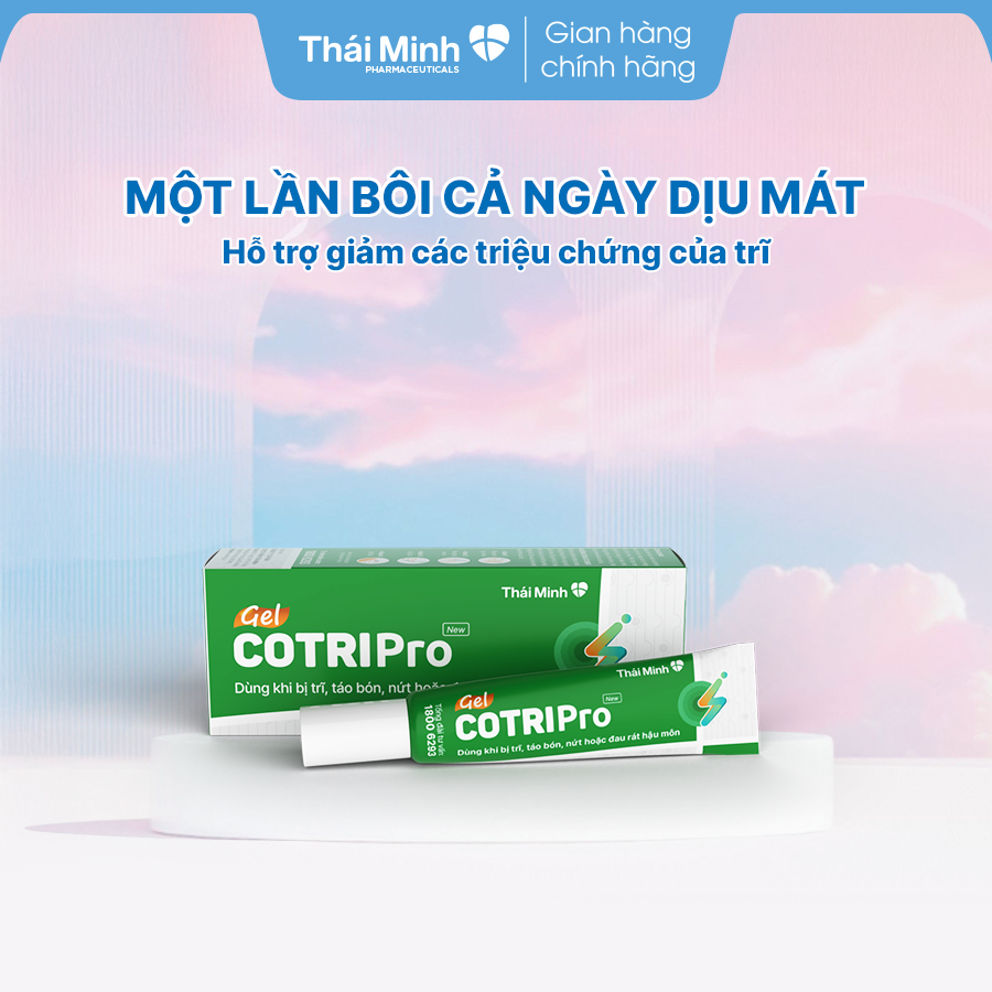 Gel Bôi CotriPro Thái Minh - Dùng Khi Bị Trĩ, Táo Bón Và Rát Hậu Môn - Tuýp 10g & 25g