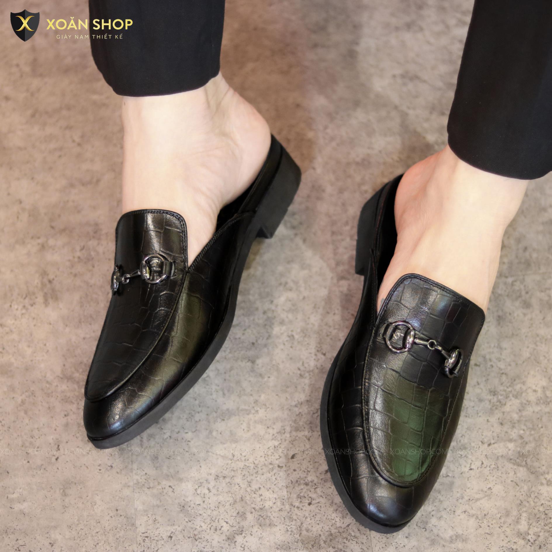 Sục nam da bò,giày lười nam cao cấp mã s002