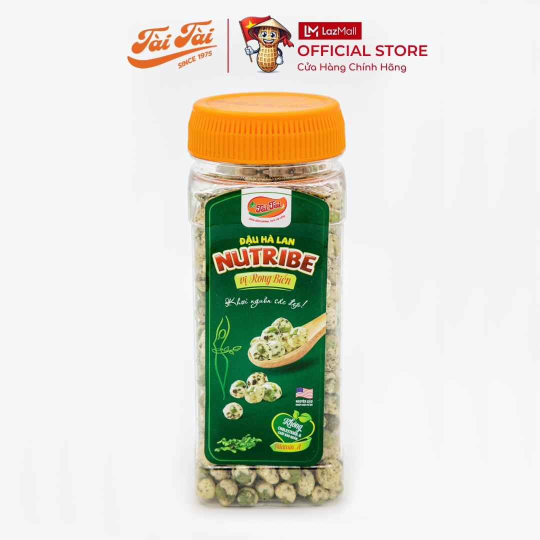 Đậu hà lan vị rong biển nutribe tài tài 250g - snack ăn vặt đậu hà lan sấy vị rong biển - snack đậu thơm ngon giòn rụm