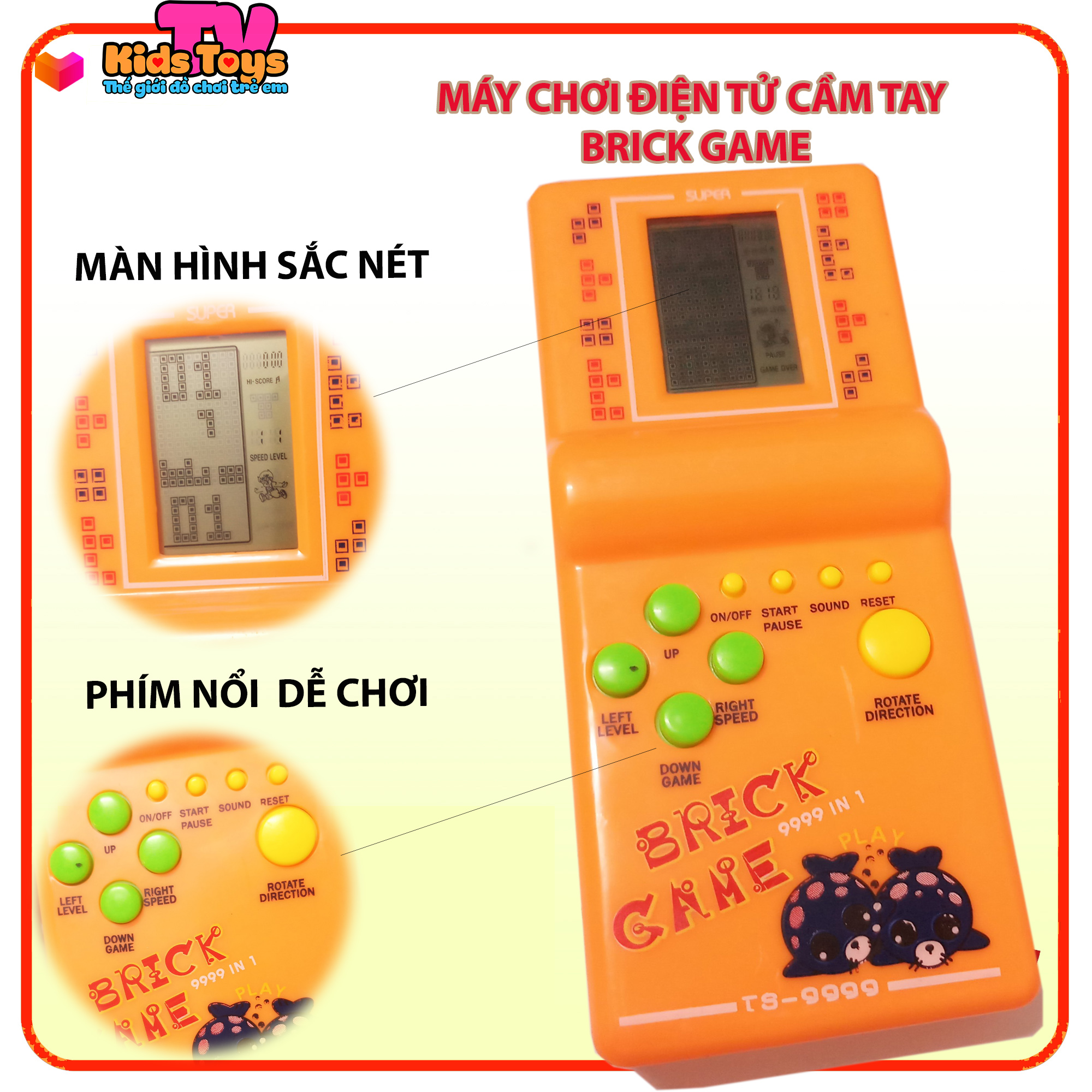 [HCM](SIÊU HOT) Máy Chơi  Game Cầm Tay Huyền Thoại Brick Game- [Game Huyền Thoại ] Máy Trò Chơi Điện Tử Siêu Kinh Điển Brick Game ĐỒ CHƠI THÔNG MINH CHO BÉ (màu ngẫu nhiên)
