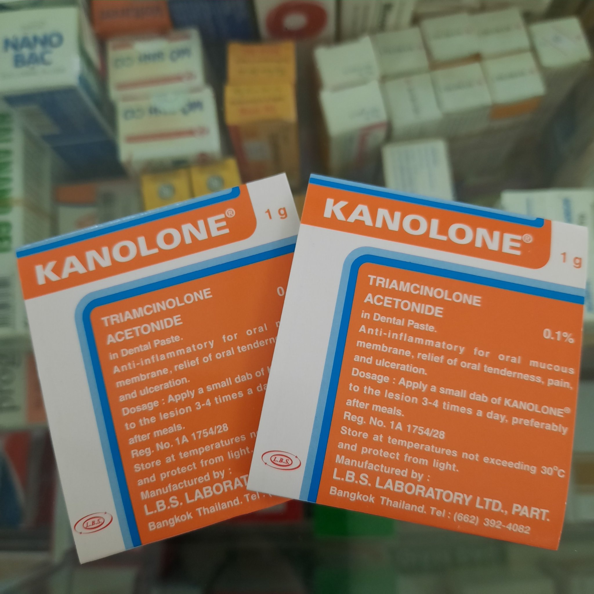 Hỗ trợ làm giảm nhiệt miệng, loét miệng Kem bôi KANOLONE chứa Triamcinolone acetonide - Gói 1g