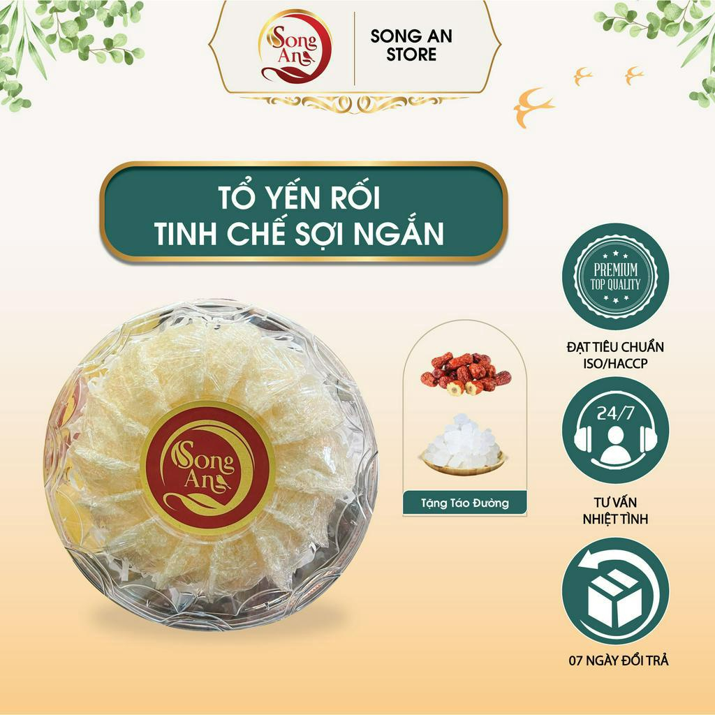 Tổ yến rối tinh chế sợi ngắn nguyên chất SONG AN giá trị dinh dưỡng cao