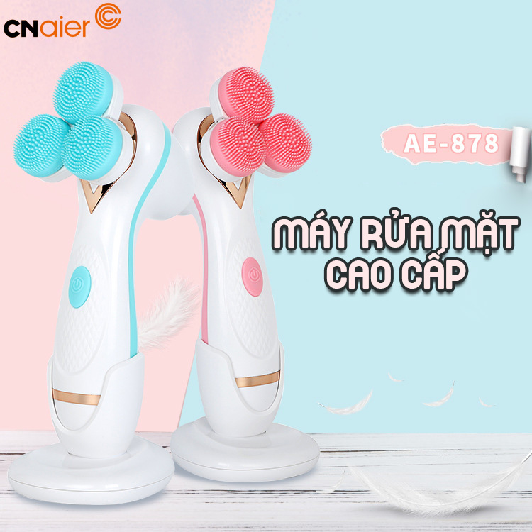 Máy rửa mặt cao cấp 3 đầu xoay đảo chiều cnaier ae-878 hàn quốc