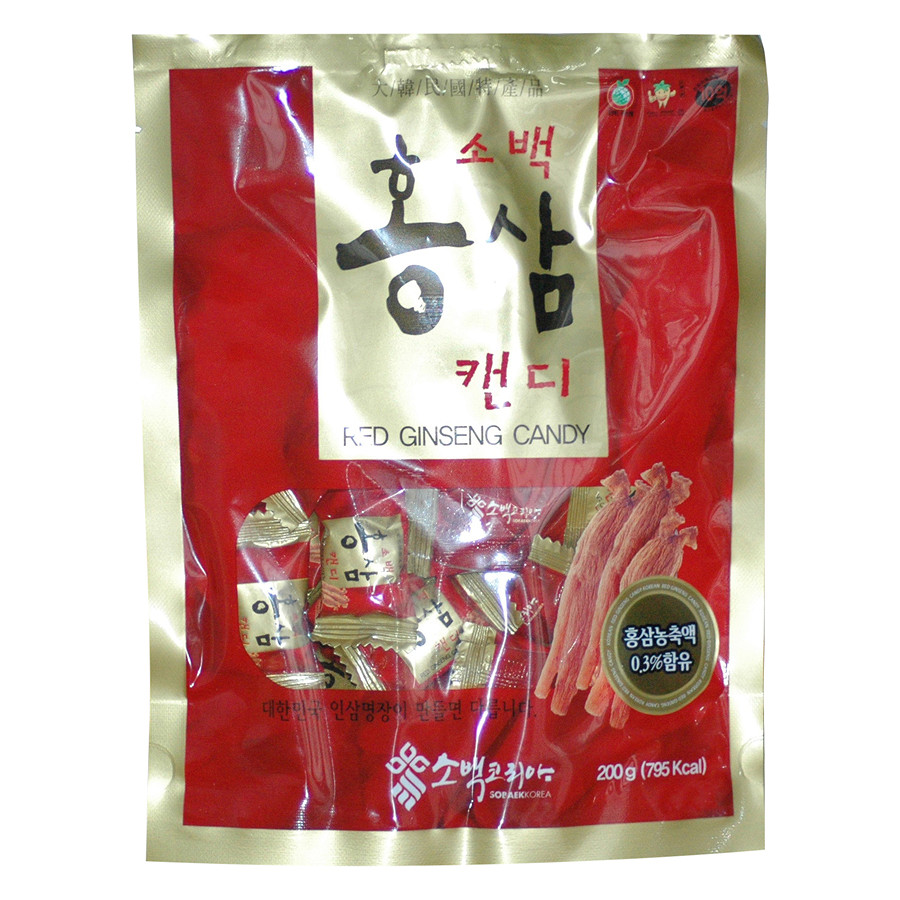 Kẹo hồng sâm Sobaek Hàn Quốc gói 200g Korea Red Ginseng Candy