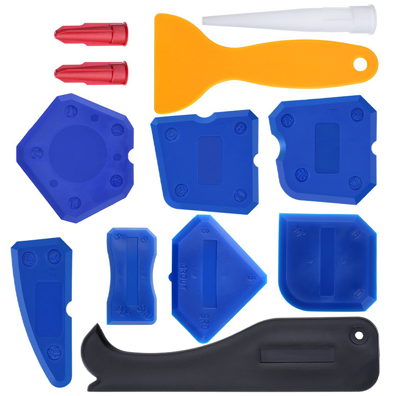 Bộ 12 Dụng Cụ Hỗ Trợ Trét Keo Silicon / Xi Măng Chuyên Dụng - Có Thể Tái Sử Dụng Tiện Lợi