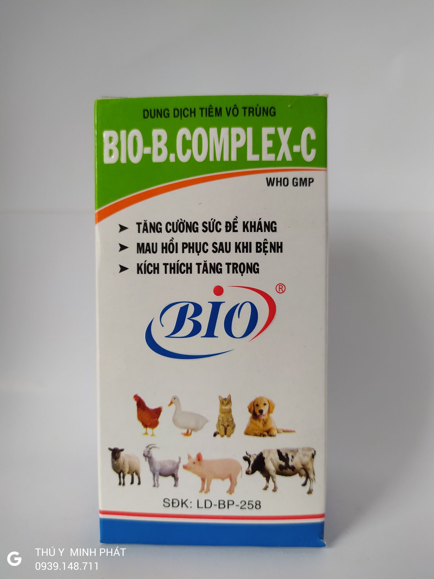 BIO BCOMPLEX C CHAI 100ML Thuốc bổ tiêm cho chó mèo gà đá thèm ăn tăng sức đề kháng