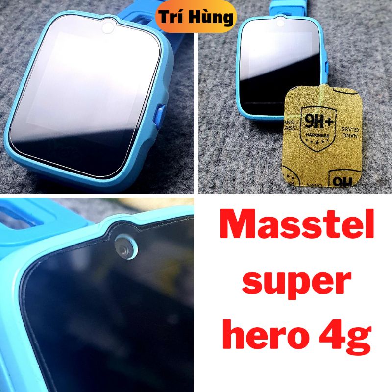 Cường lực đồng hồ masstel super hero 4g nano 9h siêu bền bảo vệ màn hình chống trầy xước kèm giấy lau