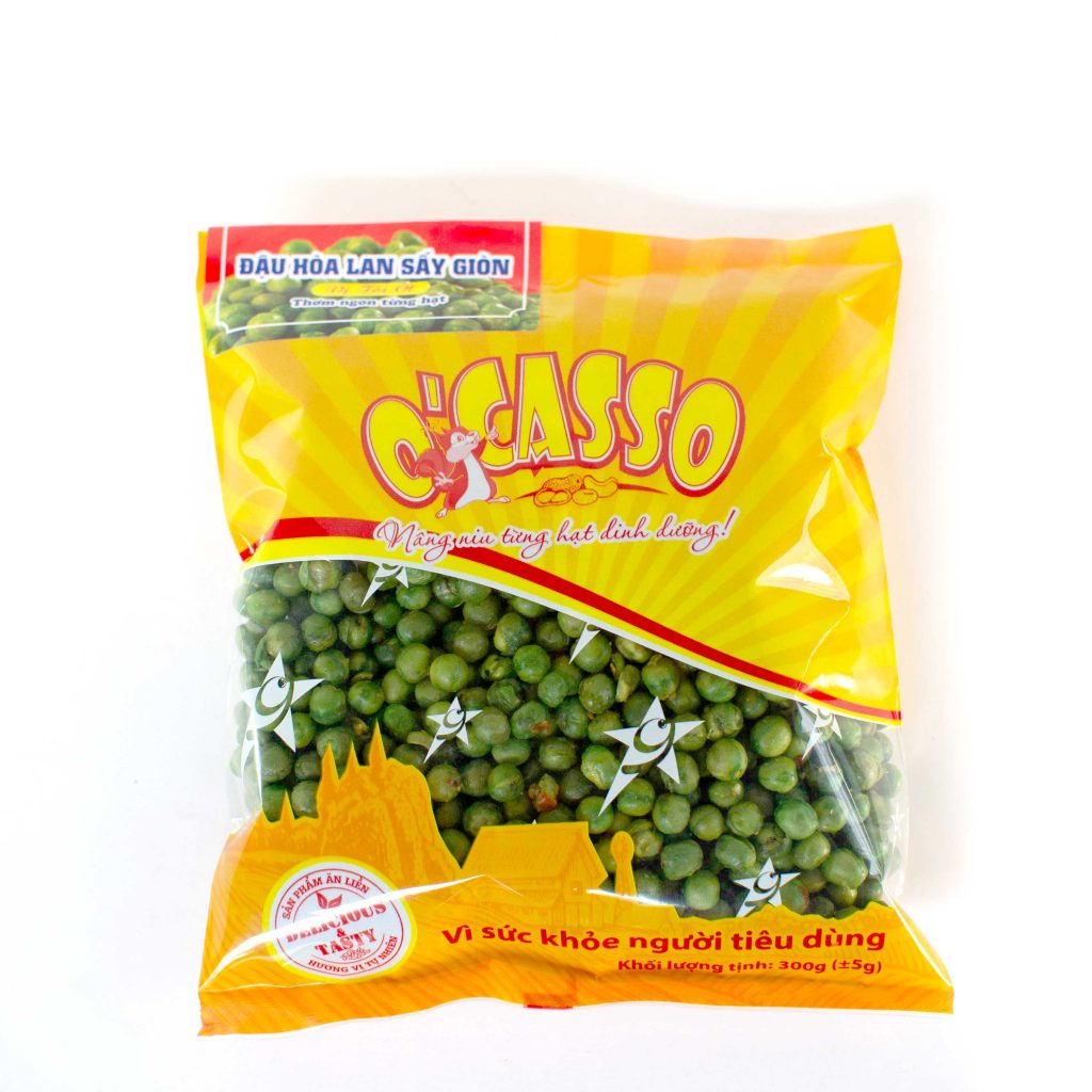Đậu hòa lan sấy giòn vị tỏi ớt 300g