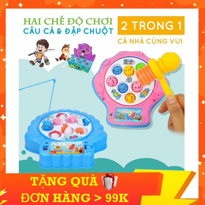 Đồ Chơi Câu Cá Đập Chuột KINGPOWER 2 in 1 Đa Năng Cho Bé Chơi Được Nhiều Trò